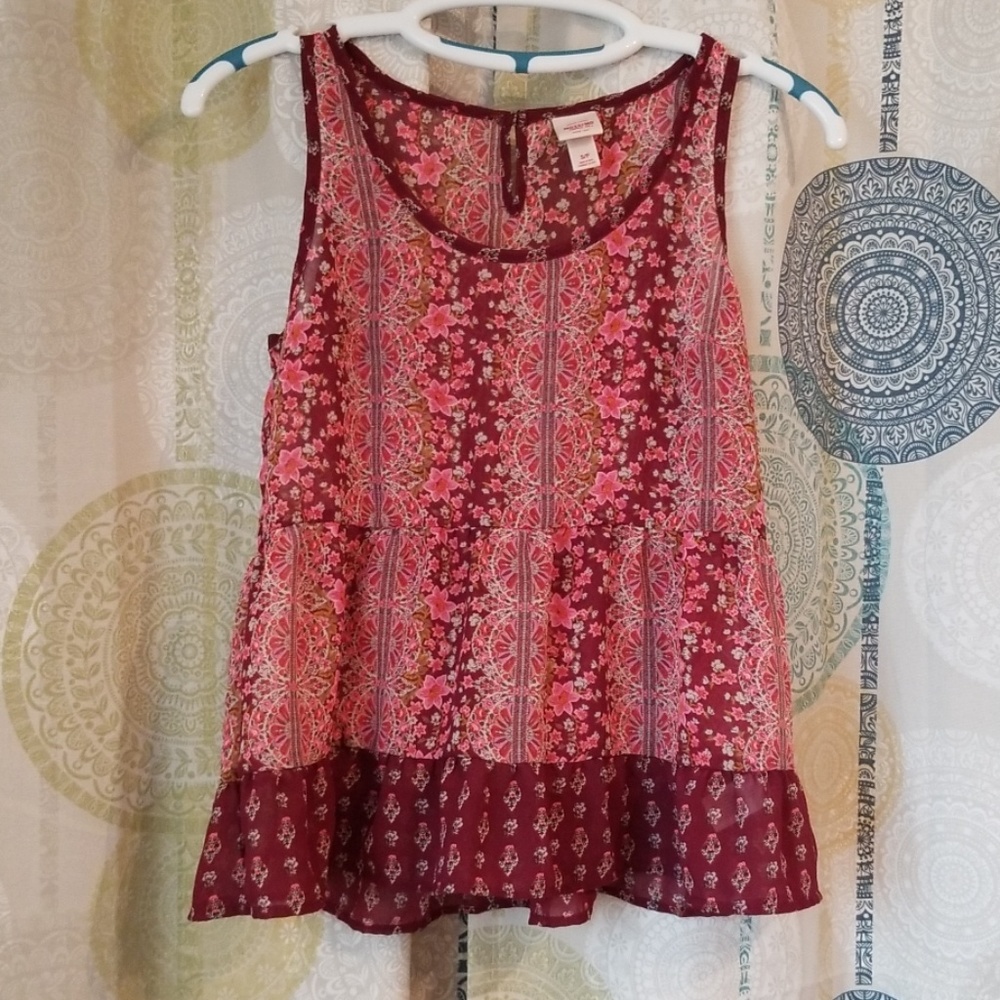 Mossimo Sheer Ruffle Tank
